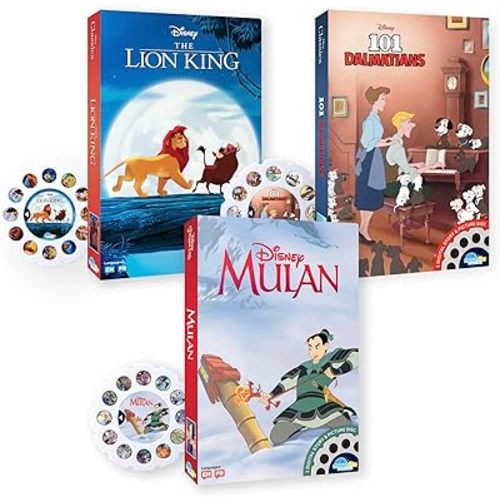 Moonlite Storytime Storybook Reels, 3 Story Set, The Lion King, 101 Dalmatians, Mulan, Digital Stories for Projector, Toddler Early Learning Gifts for Kids Ages 1 Year and Up