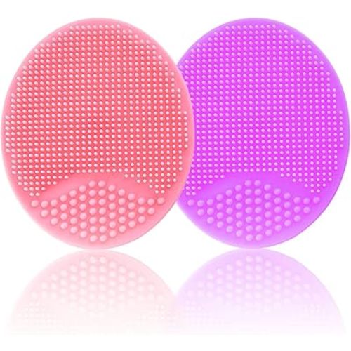 Face Scrubber, Facial Exfoliator, Face Scrub Brush, Soft Face Brush, Silicone Facial Cleansing Brush, Face Exfoliator Blackhead Acne Pore Cradle Cap Face Wash Brush for Deep Cleaning Skin Care (Large)