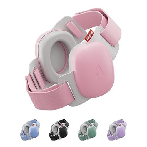 Alpine Muffy Baby Comfort - Protects Hearing for Babies and Toddlers - CE & ANSI Certified - Headband for Safe fit & Comfort - Adjustable for Ages 3-48 Months - 24dB Sound Reduction, Pink