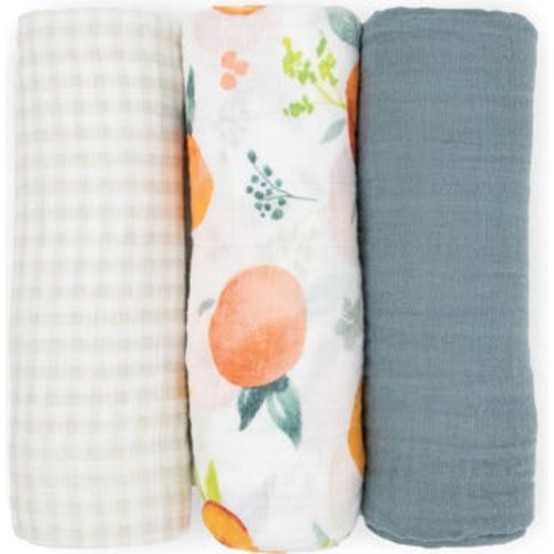 3-Pack Cotton Muslin Swaddle Blankets