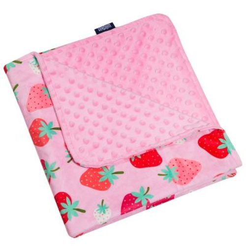 Wildkin Kids Plush Throw Blanket For Toddlers, Super Soft For Daycare And Travel (strawberry Patch)