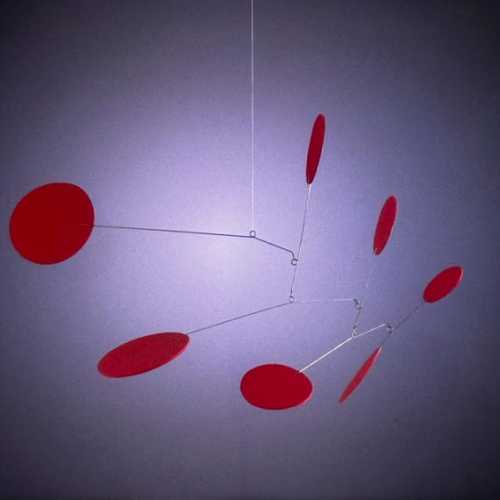 Modern Hanging Mobile Art Red #1 Lightweight Kinetic Sculpture Serenity Mobiles - Etsy