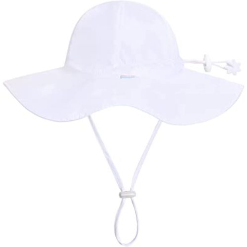 Unisex Baby Sun Hat with UPF 50+ Outdoor Adjustable Beach Hat, Baby Girl Wide Brim Bucket Hats for Infant Toddler Little Boy