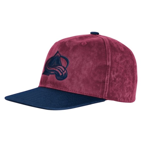 Youth Colorado Avalanche  Outerstuff Burgundy/Navy True Retro Deadstock Adjustable Hat