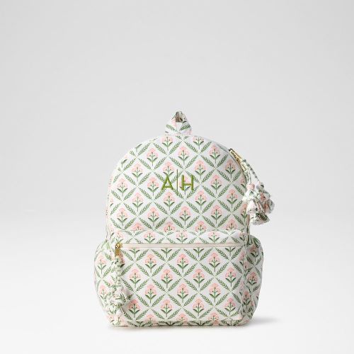Block Print Canvas Backpack