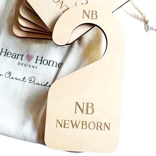 Modern Double-Sided Baby and Toddler Closet Dividers, Nursery Closet Organizers – Set of 7 Durable Child Closet Size Dividers Decor