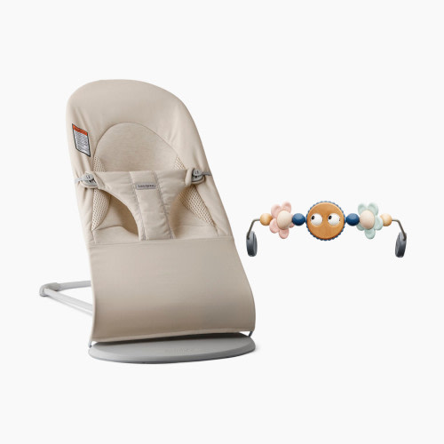 BabyBjörn Bouncer Balance Soft and Toy Bar Bundle - Light Beige/Pastels