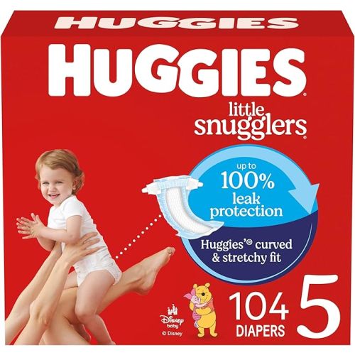 Huggies Size 3 Diapers, Little Snugglers Baby Diapers, Size 3 (16-28 lbs), 76 Count, Packaging May Vary