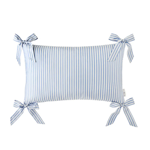 Noelle Bow Pillow in French Blue | Caitlin Wilson