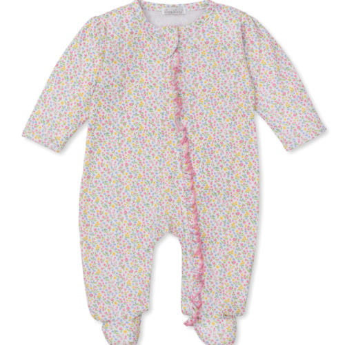 Garden Trellis Floral Zip Footie