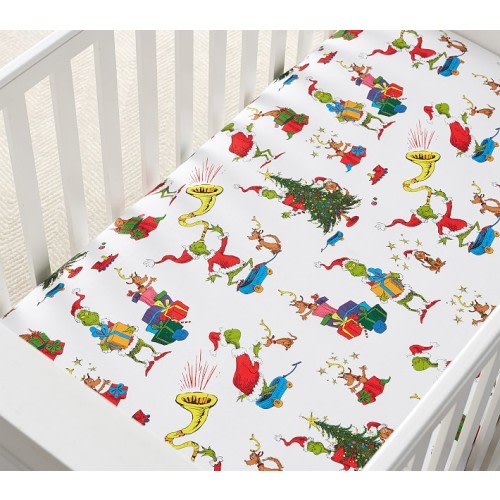 Dr. Seuss's The Grinch™ Organic Flannel Crib Fitted Sheet