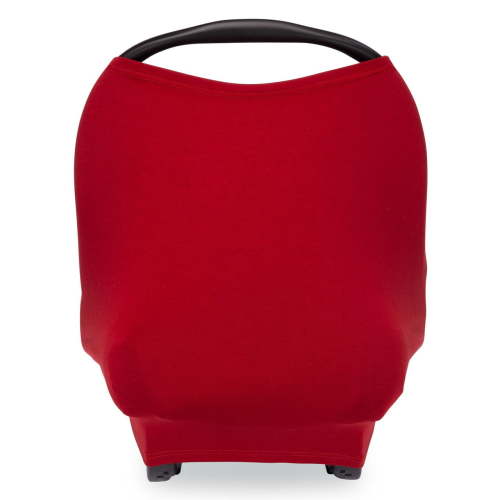 Parker Baby 4-in-1 Unisex Car Seat Cover - Nursing, Car Seat, Grocery Cart, & High Chair Cover - Cherry