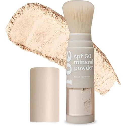 Roe Wellness- Kids SPF 50 Brush On Mineral Sunscreen Powder, Reef-Friendly, Easy to Apply for Kids, Babies & Parents