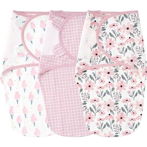 Yoofoss Baby Swaddles for Newborns 100% Organic Cotton, Adjustable Swaddle Sleep Sack 0-3 Months Newborn Swaddle Sack, Breathable Soft(Small)