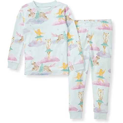 Burt's Bees Baby Baby Girls' Pajamas, Tee and Pant 2-Piece Pj Set, 100% Organic Cotton