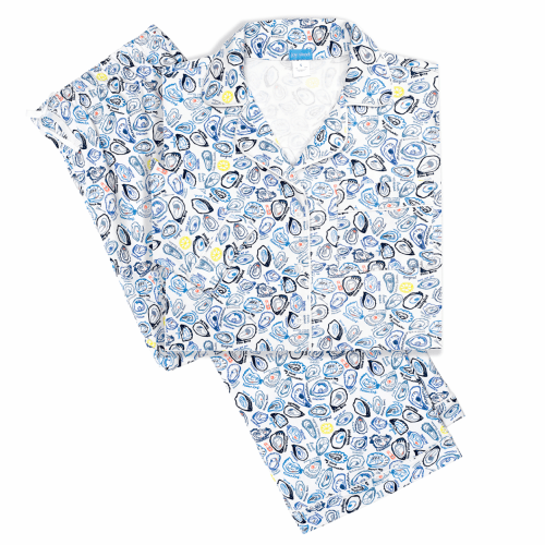 Oysters Women’s Button Front Long Pajama Set | Joy Street