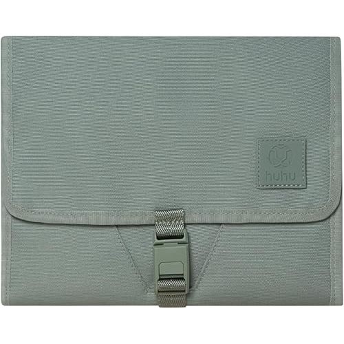 Huhu Baby Changing Wallet – Compact, Portable Diaper Changing Pad for Travel – Easy to Clean, Foldable Changing Mat – Must Have Diaper Bag Accessory for New Parents (Outdoorsy Sage)