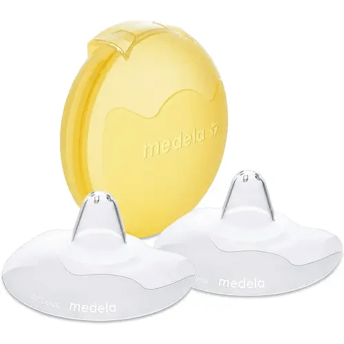 Medela Contact Nipple Shield for Breastfeeding, 16mm Extra Small Nippleshield, For Latch Difficulties or Flat or Inverted Nipples, 2 Count with Carrying Case, Made Without BPA, 3 Piece Set