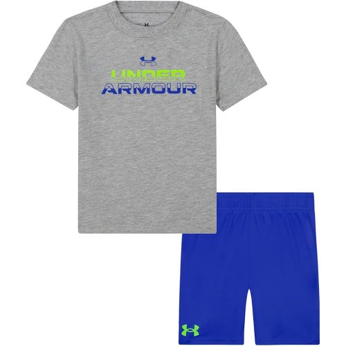 Under Armour boys Short Sleeve Tee and Short Set, Lightweight and Breathable