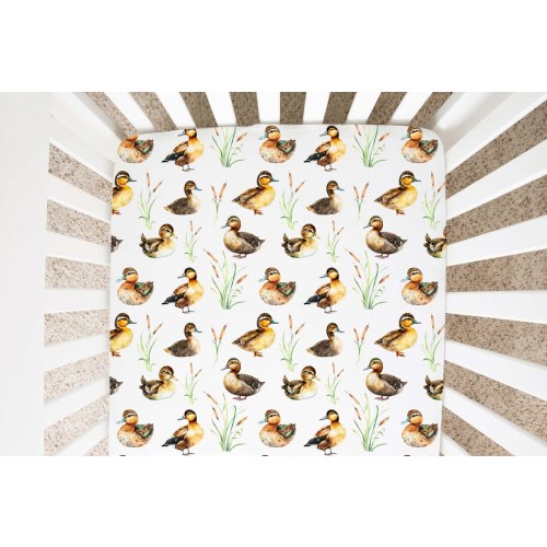 Duck Crib Sheet, Hunting Crib Sheet, Duck Baby Boy Nursery Bedding, Duck Hunter Nursery, Hunting Nursery, Duck Baby Boy, New Baby gift - LiD