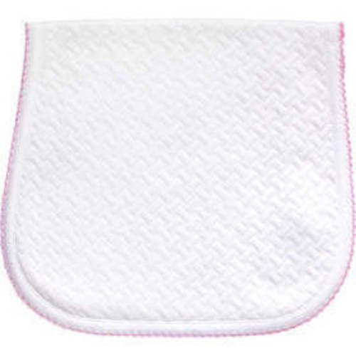 Basket Weave Baby Burp Cloth,Pink - Nellapima | Maisonette