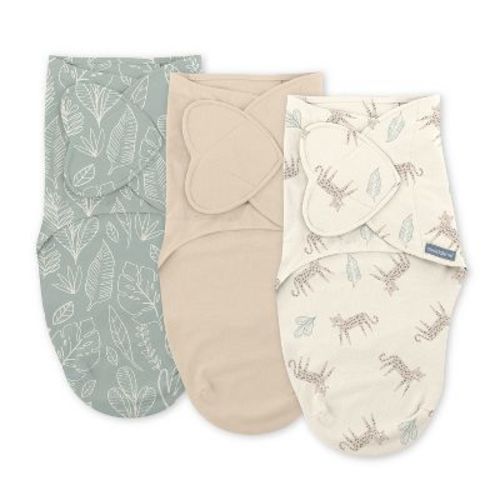 SwaddleMe by Ingenuity Monogram Collection Swaddle Wrap, for Ages 0-3 Months - 3pk