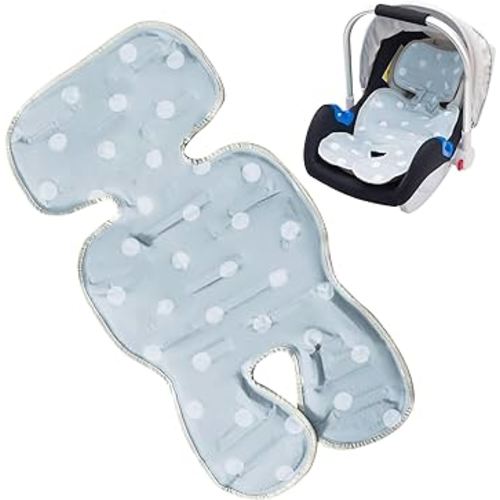 Car Seat Cooling Pad for Baby, 2 in 1 Reversible Car Seat Cooler, Summer Infant Car Seat Cooling Cushion, Multifunctional Stroller Cooling Pad Liners for Carrier, Chair, Swing (Grey)