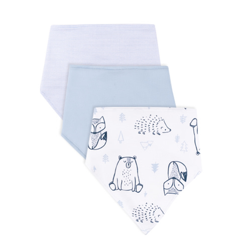 Little Star Cotton Bandana Drool Baby Bib, 3pk Male