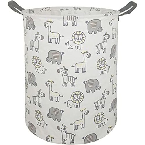 Kids Hamper Baby Storage Bins Gift Toy Box Organizer Nursery Waterproof Laundry Basket Large Canvas Collapsible Chest for Boys Girls Bedroom Closet Shelf Room Decor
