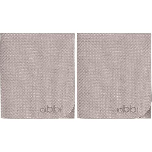 Ubbi On-The-Go Diaper Changing Baby Mat, Soft and Comfortable Diaper Bag Accessory Must Have for Newborns, Easy to Clean, Portable Folding Pad, Baby Traveling Accessories, Taupe (Pack of 2)
