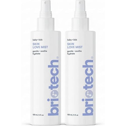 Briotech Baby Skin Love Spray | Gentle Hypochlorous Acid Mist for Soothing, Calming & Cleansing Delicate Skin | Pediatrician-Approved, Added Fragrance-Free | 4 oz (2 Pack)