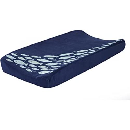 Lambs & Ivy Oceania Diaper Changing Pad Cover - Blue Fish