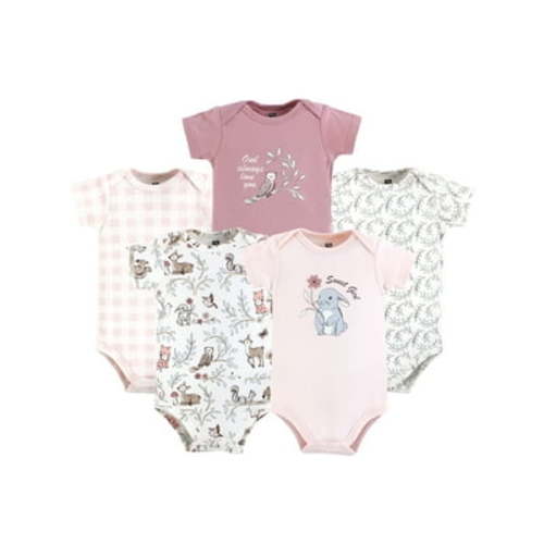 Hudson Baby Bodysuits, 5-Pack, Newborn-18 Months