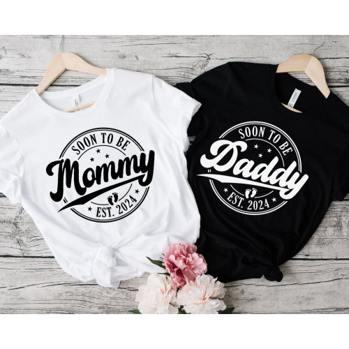 Soon to be Mommy shirt, Soon to be Daddy shirt, Pregnancy shirt, Baby shower shirt, Preganancy reveal shirt, New Mom Gift, New dad shirt