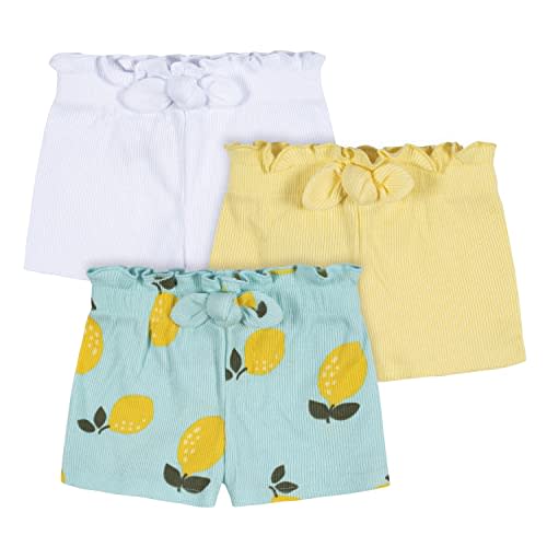 Gerber Baby Girls' Toddler 3-Pack Pull-On Knit Shorts