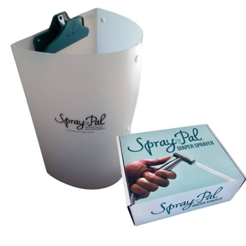 Premium Cloth Diaper Cleaning Kit – Patented Splatter Shield Made in USA + High Pressure Sprayer. Best Starter Bundle for Mess-Free Diaper Spray Cleanup.