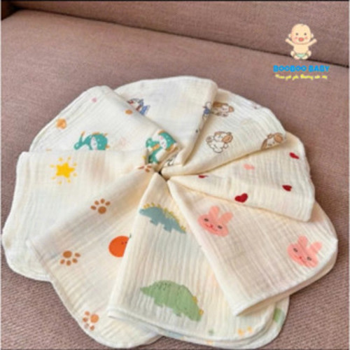 Set 5 khăn sữa và set 10 khăn xô sữa muslin 2 lớp và 4 lớp siêu thấm hút,mềm mại dành cho bé sơ sinh(size 28x28cm) BB245 | Shopee Việt Nam