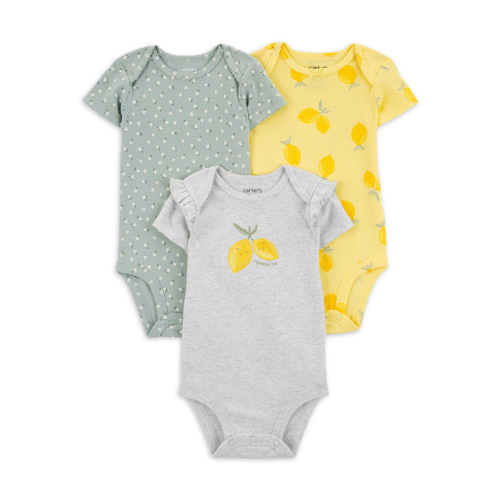 Carter's Child of Mine Baby Girl Bodysuits, 3-Pack, Sizes Preemie-18 Months