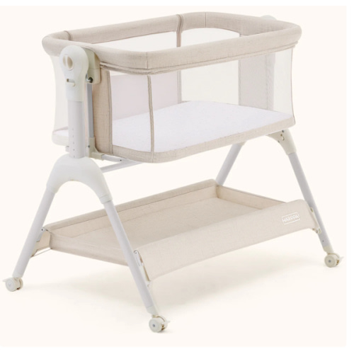 HARPPA Cuddly Sway | 3-in-1 Rocking Baby Bassinet & Bedside Sleeper with Anti-Reflux Mattress for Newborns | Attaches to Bed, Adjustable Height, Tool-Free Setup, Portable Wheels, CPSC Certified, Gentle Rocking Motion | Ideal for Infants, Safe Co-Sleeping