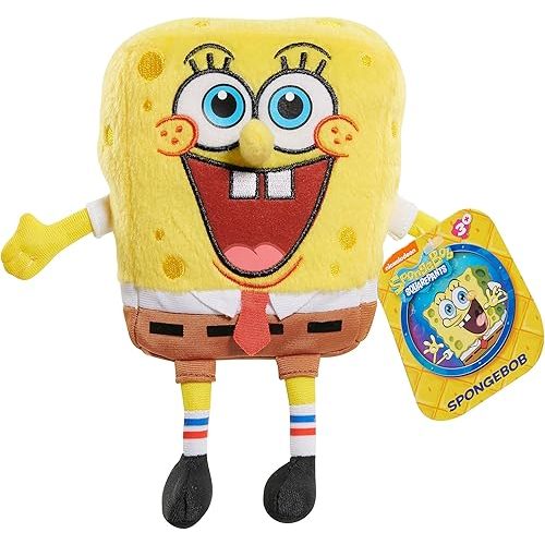 SpongeBob SquarePants 7-inch Small Bean Plush, Fun Collectible Size, Stuffed Animal, Kids Toys for Ages 3 Up by Just Play