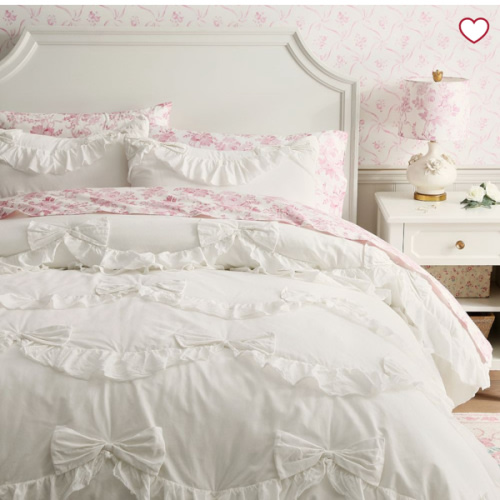 LoveShackFancy Ruffle Bow Quilt | Pottery Barn Teen