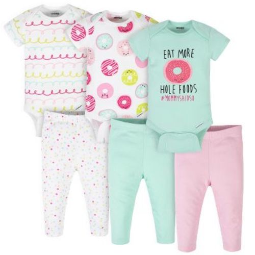 Onesies® Brand Baby Girls' Bodysuits & Pants 6-Piece Set, Color: Donut, Size: 0-3 months