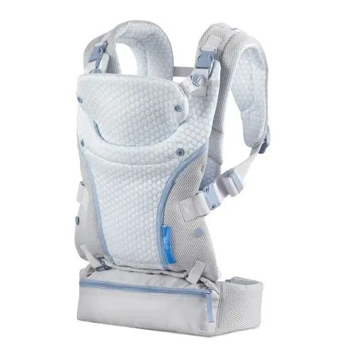 Infantino StayCool 4-in-1 Convertible Carrier, Ergonomic Design for Infant and Toddlers, 8-40lbs with Storage Pocket, White