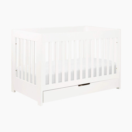 babyletto Mercer 3-in-1 Convertible Crib with Toddler Bed Conversion Kit - White