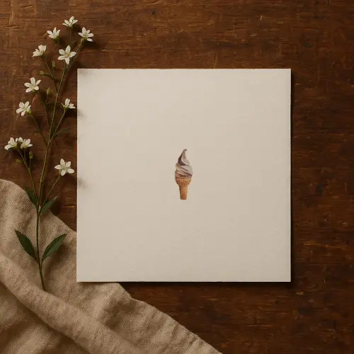 Miniature Chocolate and Vanilla Ice Cream Watercolor Painting by Precious Paper Prints on Esty