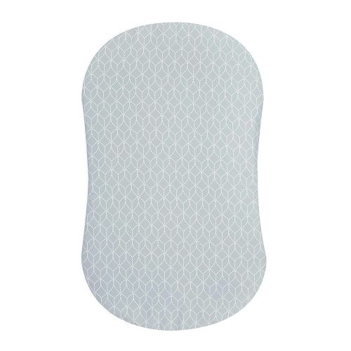 HALO BassiNest Fitted Sheet – 100% Cotton, Soft and Breathable Bassinet Sheet for Babies, 30” x 16” Pre-Shrunk Sheet, Morning Mist