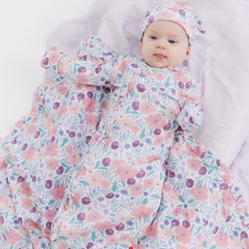 whistledon organic cotton magnetic open bottom gown + hat set with ruf – Magnetic Me