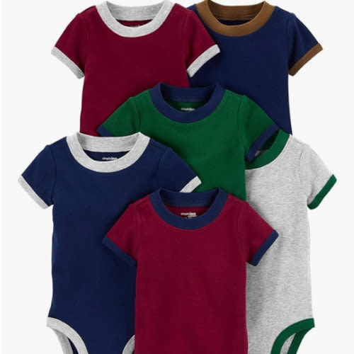 Simple Joys by Carter's Baby Boys' 6-Pack Short-Sleeve Bodysuit