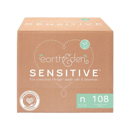 Earth & Eden Baby Diaper Newborn, 0 to 10 lbs. 10008044, 108 Ct
