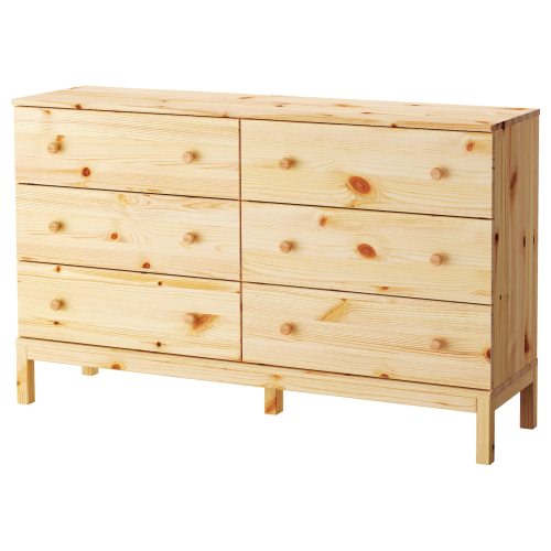TARVA 6-drawer chest - pine 59 1/2x36 1/4 "